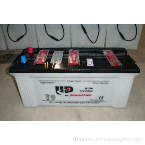 Custom made N150 Dry Charged Truck Lead Acid Battery 12V 15